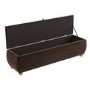 Brown Velvet Ottoman Storage Blanket Box 150cm - Lacey