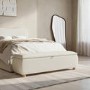 Cream Upholstered Ottoman Storage Blanket Box 150cm - Lacey