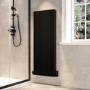 Black Designer Vertical Single Panel Radiator 1200 x 440mm - Laguna