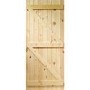 Wooden Pine Ledged & Braced Garden Gate - Unfinished 1981 x 915 x 36 mm - XL Joinery