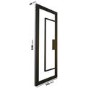 Internal Black Laminate Glazed Industrial Style Door with Clear Glass - Pre-Finished - 1981 x 762 x 35mm - Foundry - XL Joinery