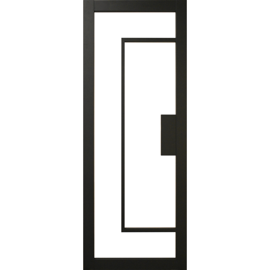 Internal Black Laminate Glazed Industrial Style Door with Clear Glass - Pre-Finished - 1981 x 762 x 35mm - Foundry - XL Joinery