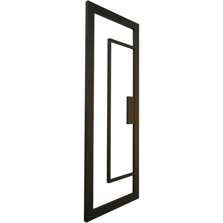 Internal Black Laminate Glazed Industrial Style Door with Clear Glass - Pre-Finished - 1981 x 762 x 35mm - Foundry - XL Joinery