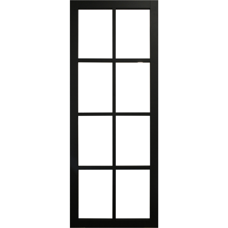 Internal Black Laminate Glazed Industrial Style Door with Clear Glass - Pre-Finished - 1981 x 762 x 35mm - Haringey - XL Joinery