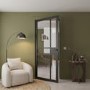 Internal Black Laminate Glazed Industrial Style Door with Clear Glass - Pre-Finished - 1981 x 838 x 35mm - Milton - XL Joinery