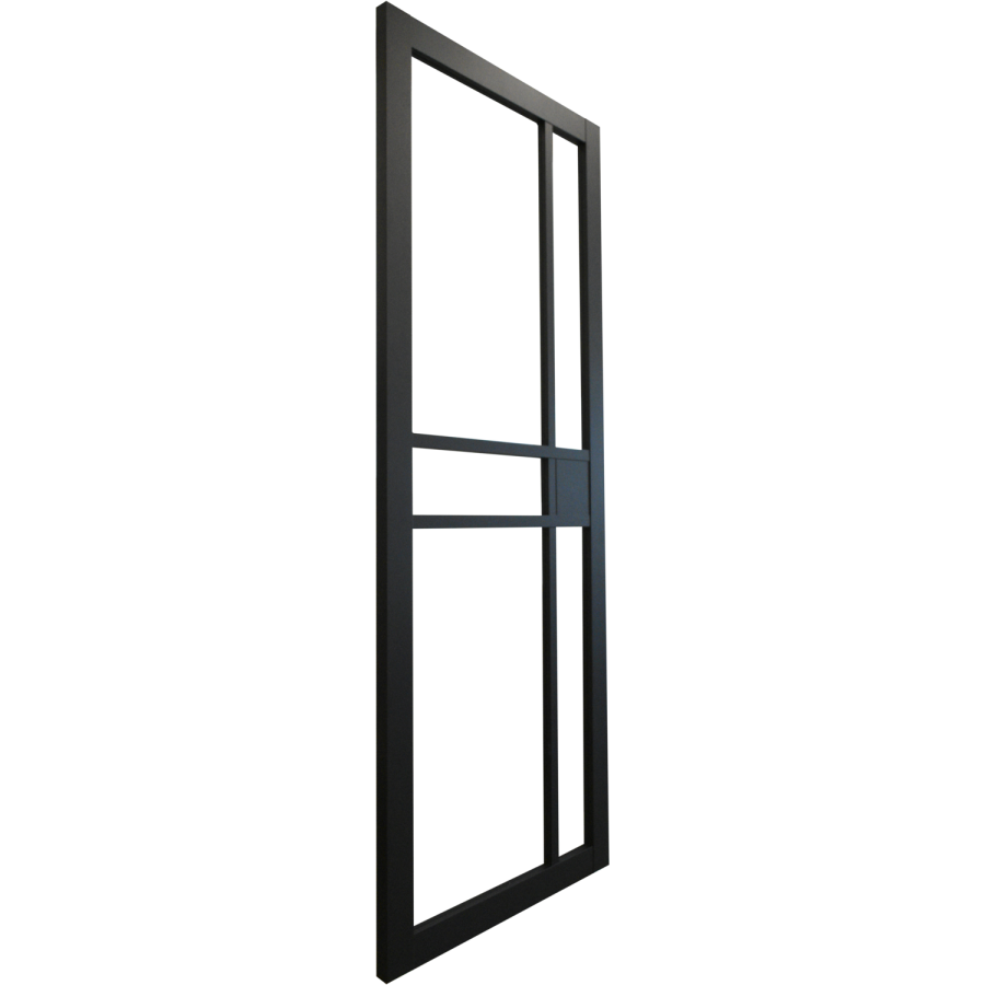 Internal Black Laminate Glazed Industrial Style Door with Clear Glass - Pre-Finished - 1981 x 838 x 35mm - Milton - XL Joinery