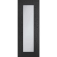 Internal Black Fully-Glazed Door with Clear Glass - 1981 x 762 x 35mm - Palermo - XL Joinery
