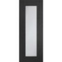 Internal Black Fully-Glazed Door with Clear Glass - 1981 x 762 x 35mm - Palermo - XL Joinery