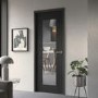 Internal Black Fully-Glazed Door with Clear Glass - 1981 x 762 x 35mm - Palermo - XL Joinery