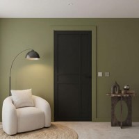 Internal Black Laminate Industrial Style Door - Pre-Finished - 1981 x 762 x 35mm - Milton - XL Joinery