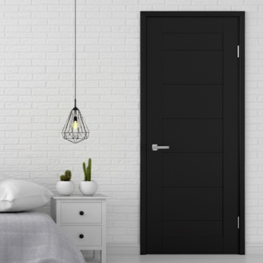 Internal Black Door - 1981 x 610 x 35mm - Palermo - XL Joinery