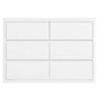 Wide White High Gloss 6 Drawer Chest of Drawers with Curved Edges - Lexi