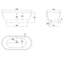Red Freestanding Double Ended Bath 1650 x 750mm - Lisbon