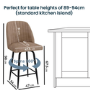 Beige Faux Leather Swivel Kitchen Stool - Logan