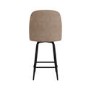Set of 3 Beige Faux Leather Swivel Kitchen Stools - Logan
