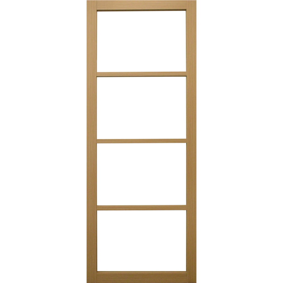Internal Oak Laminate Glazed Industrial Style Door with Clear Glass - Pre-Finished - 1981 x 762 x 35mm - Brent - XL Joinery