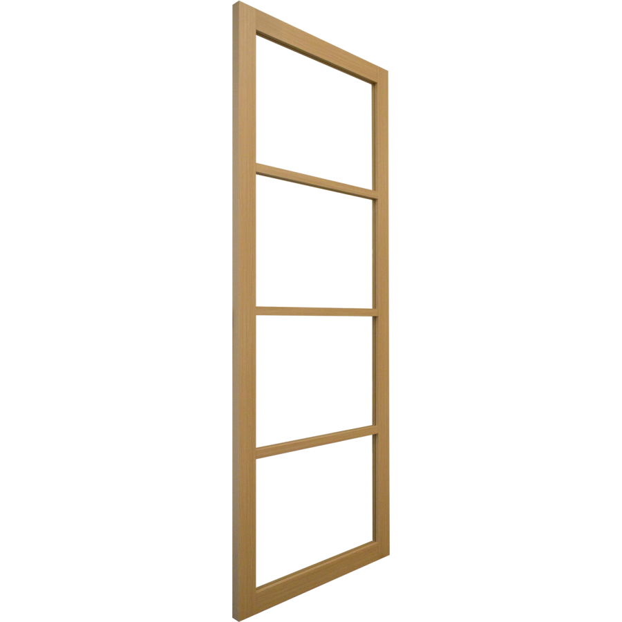 Internal Oak Laminate Glazed Industrial Style Door with Clear Glass - Pre-Finished - 1981 x 762 x 35mm - Brent - XL Joinery