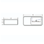 White Rectangular Countertop Basin 765mm - Logan