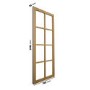 Internal Oak Laminate Glazed Industrial Style Door with Clear Glass - Pre-Finished - 1981 x 762 x 35mm - Haringey - XL Joinery