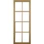 Internal Oak Laminate Glazed Industrial Style Door with Clear Glass - Pre-Finished - 1981 x 762 x 35mm - Haringey - XL Joinery