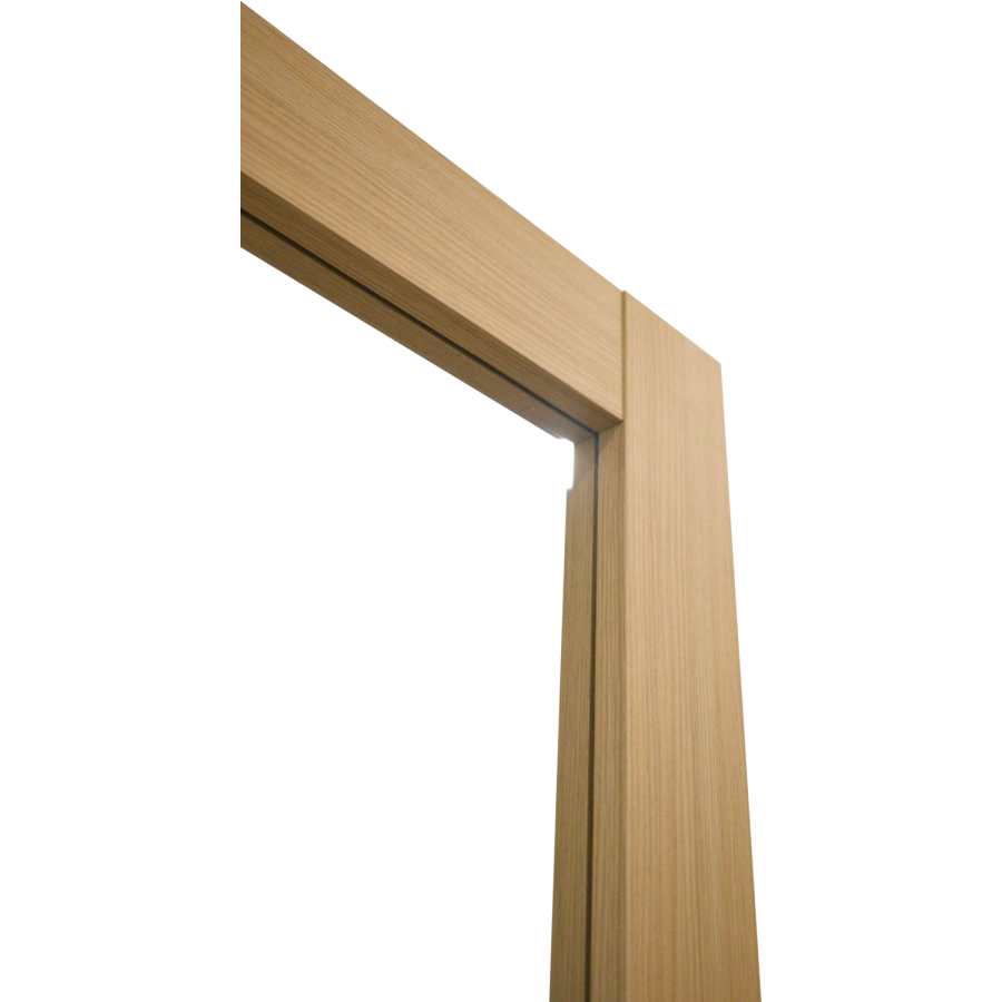 Internal Oak Laminate Glazed Industrial Style Door with Clear Glass - Pre-Finished - 1981 x 762 x 35mm - Haringey - XL Joinery