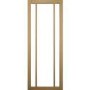 Internal Oak Laminate Glazed Industrial Style Door with Clear Glass - Pre-Finished - 1981 x 762 x 35mm - Redbridge - XL Joinery