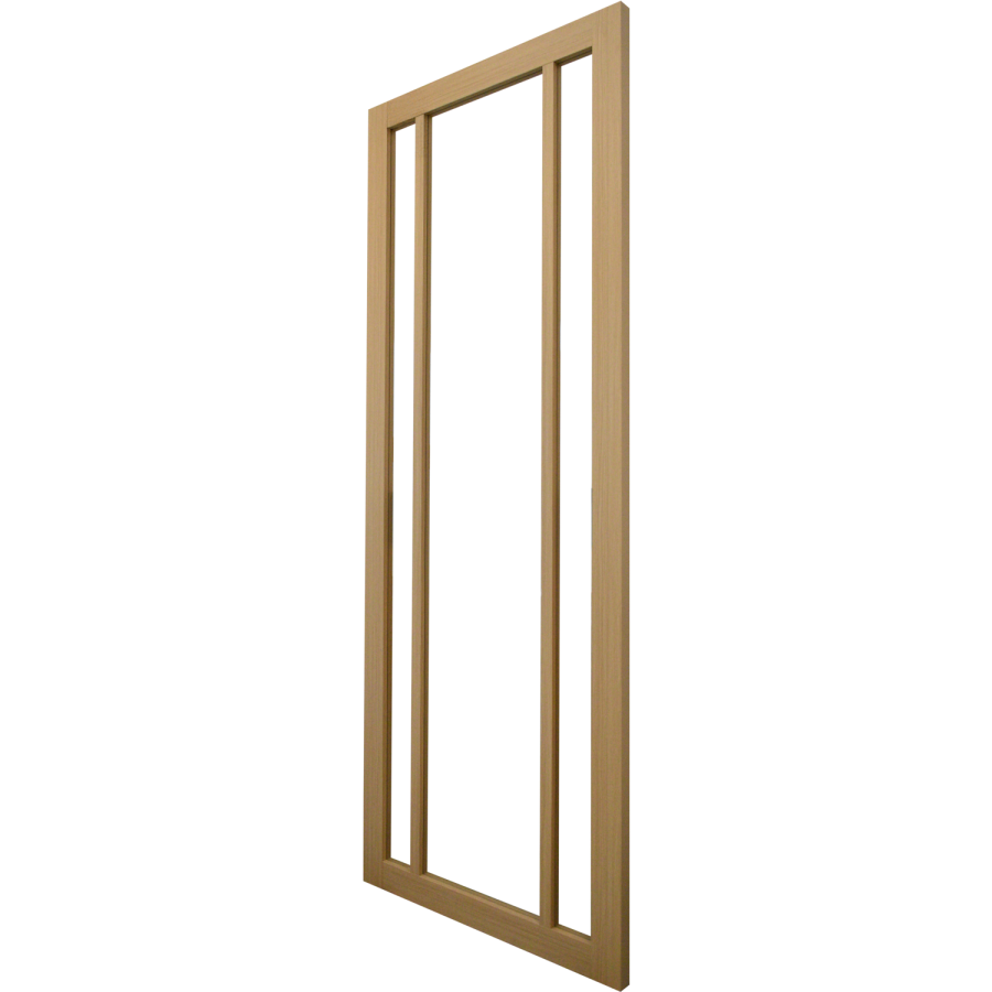 Internal Oak Laminate Glazed Industrial Style Door with Clear Glass - Pre-Finished - 1981 x 762 x 35mm - Redbridge - XL Joinery