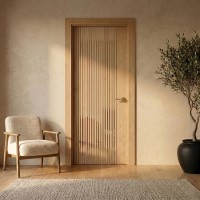Internal Oak Laminate Glazed Door with Clear Glass - Pre-Finished - 1981 x 686 x 35mm - Stria - XL Joinery