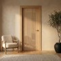Internal Oak Laminate Glazed Door with Clear Glass - Pre-Finished - 1981 x 686 x 35mm - Stria - XL Joinery