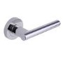 Internal Silver Polished Chrome Lever Fire Door Handle with Latch and Hinges Pack - 65mm Latch - Loire - XL Joinery