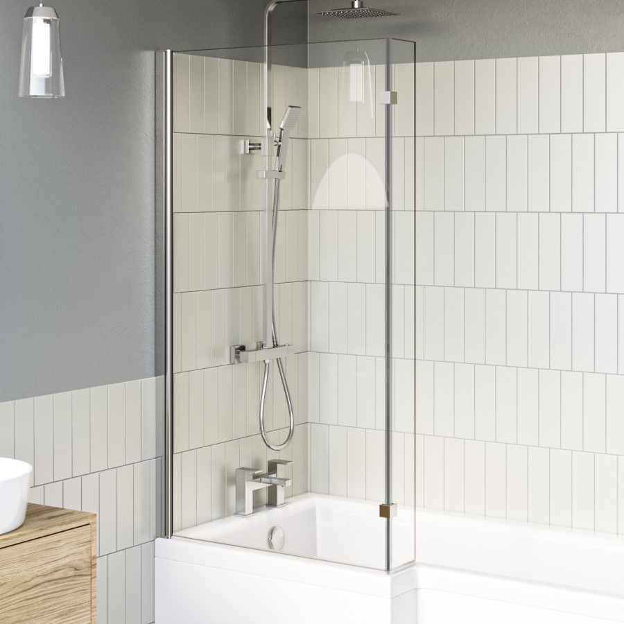 1700mm Right Hand Shower Bath Suite with Toilet Basin & Panels - Lomax