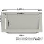 Beige Horizontal Panel Radiator with Pull Out Towel Bar 320 x 600mm - Lomas