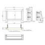 Beige Horizontal Panel Radiator with Pull Out Towel Bar 320 x 600mm - Lomas