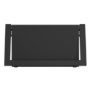 Black Horizontal Panel Radiator with Pull Out Towel Bar 320 x 600mm - Lomas