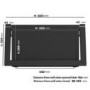 Black Horizontal Panel Radiator with Pull Out Towel Bar 320 x 600mm - Lomas