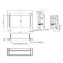 Black Horizontal Panel Radiator with Pull Out Towel Bar 320 x 600mm - Lomas