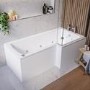 L Shape Whirlpool Spa Shower Bath, Right Hand 1700 x 850mm - Lomax