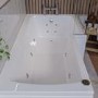 L Shape Whirlpool Spa Shower Bath, Right Hand 1700 x 850mm - Lomax