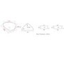 White Triangular Countertop Basin 505mm - Lotus