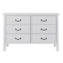 Large White 6 Drawer Chest of Drawers - Loretta