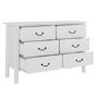 Large White 6 Drawer Chest of Drawers - Loretta