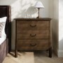 Walnut 3 Drawer Chest of Drawers - Loretta
