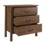 Walnut 3 Drawer Chest of Drawers - Loretta