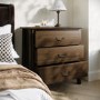 Walnut 3 Drawer Chest of Drawers - Loretta