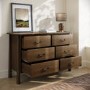 Large Walnut 6 Drawer Chest of Drawers - Loretta