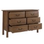 Large Walnut 6 Drawer Chest of Drawers - Loretta