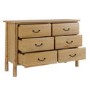 Large Light Wood 6 Drawer Chest of Drawers - Loretta