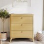 Wooden Changing Table in Oak Finish with Drawers - Luna