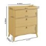 Wooden Changing Table in Oak Finish with Drawers - Luna