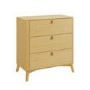 Wooden Changing Table in Oak Finish with Drawers - Luna